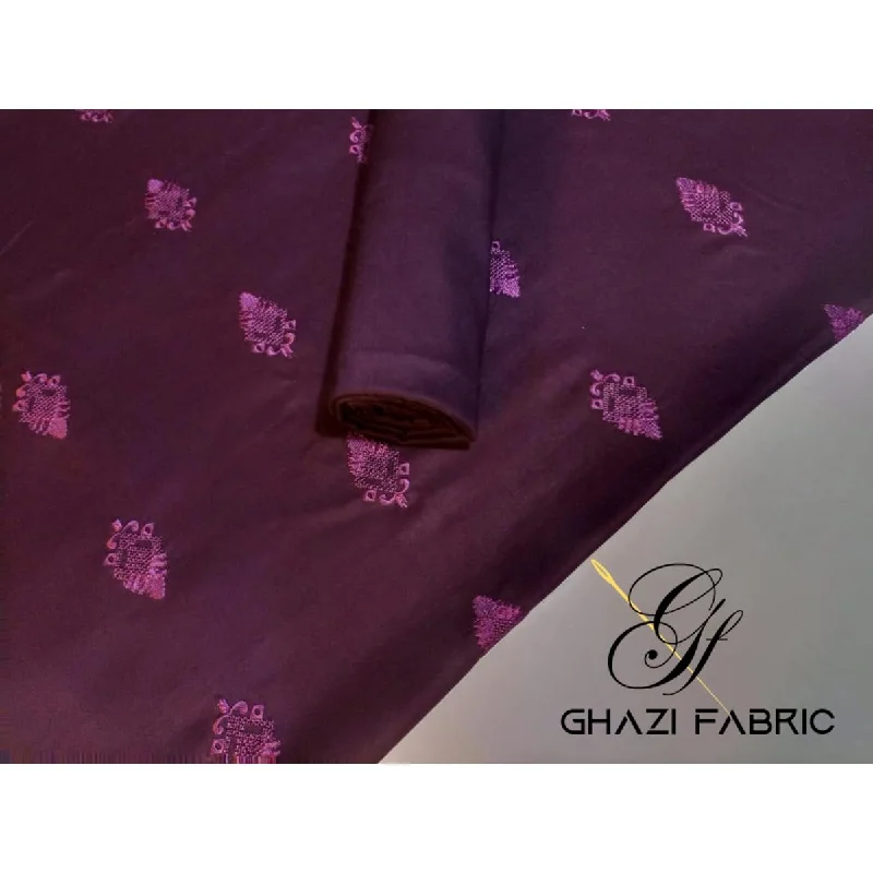 Ghazi fabric Gull-e-Marjaan Unstitched Sequence Embroidered Collection 2 piece suit for Women & Girl Plum GM7290 Travel unclassified dresses