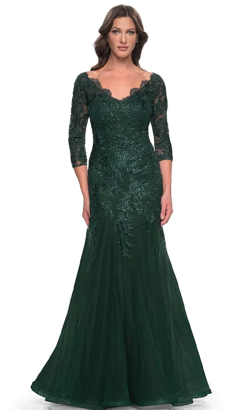 La Femme 30823SC - Scalloped V-Neck Mermaid Formal Dress Beaded unclassified dresses La Femme 30823SC - Scalloped V-Neck Mermaid Formal Dress Beaded unclassified dresses