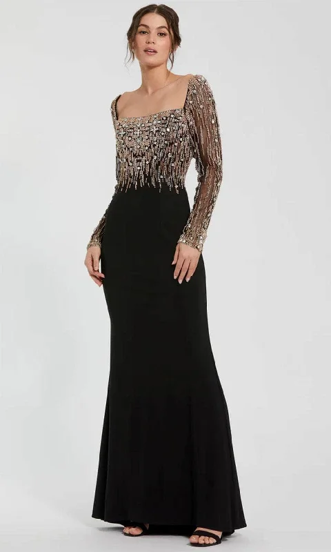 Mac Duggal 2256 - Square Neck Sheath Evening Dress Boho unclassified dresses