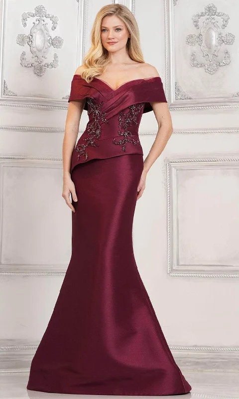 Marsoni by Colors MV1312 - Peplum Beaded Formal Gown Earthy tone unclassified dresses