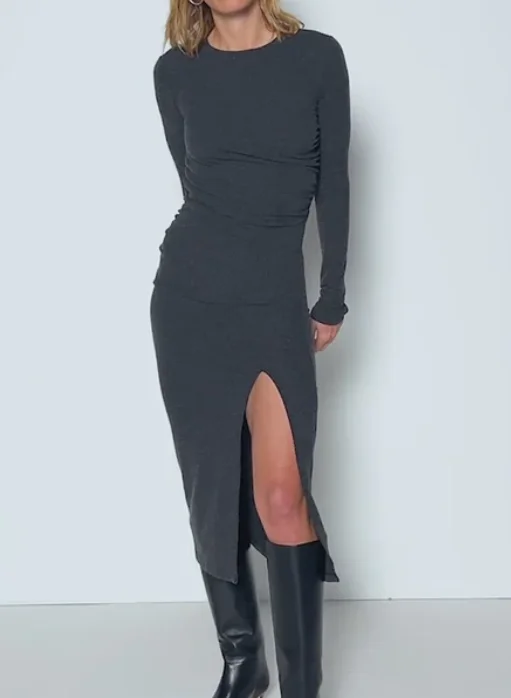 Nation Penn Dress - Dark Charcoal Heather Trendy unclassified dresses
