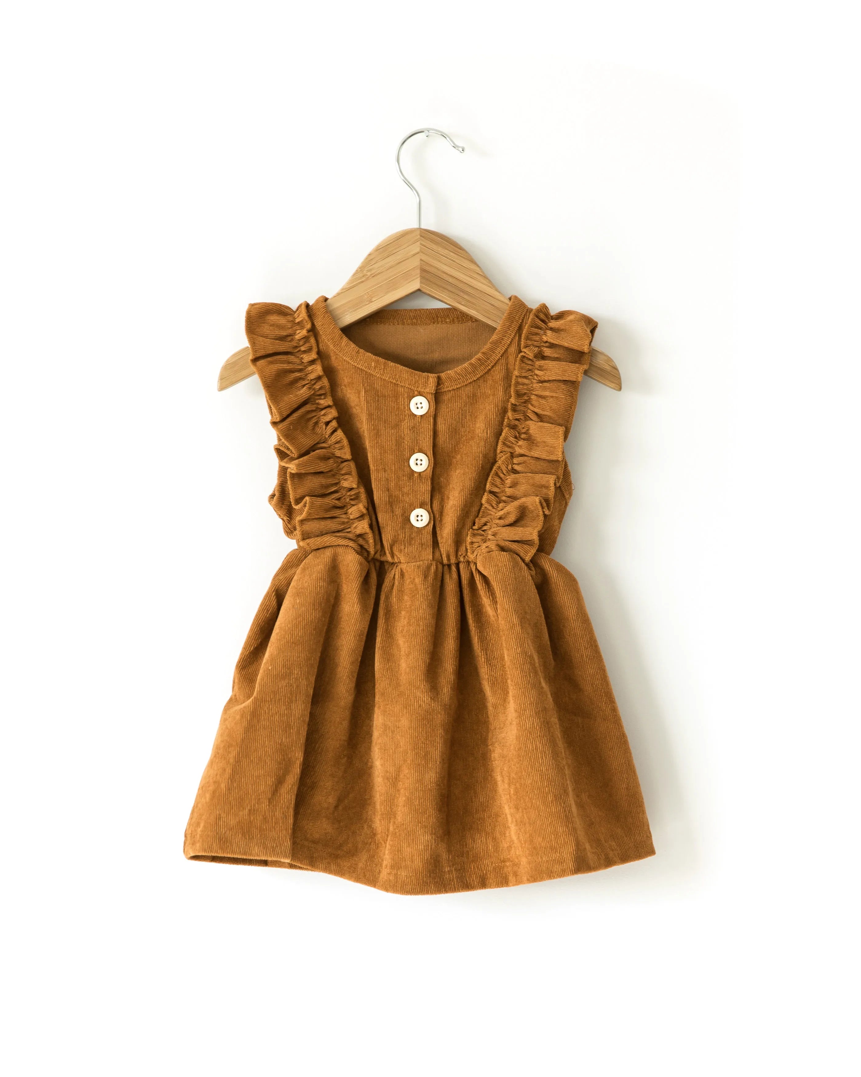 Serenity Corduroy Dress in Rust High-end unclassified dresses