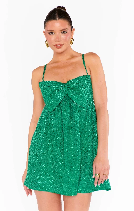 Show Me Your Mumu Best Bow Dress - Green Confetti Preppy unclassified dresses