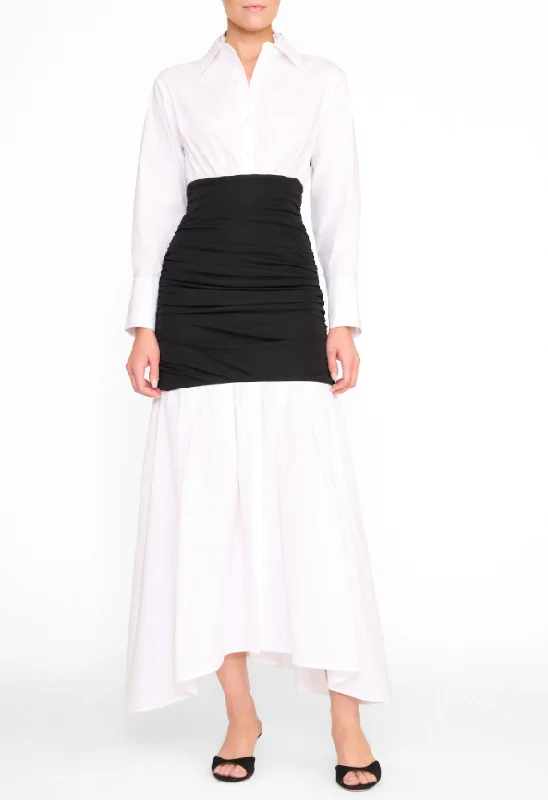 Staud Ellis Dress - Black/White Cotton unclassified dresses