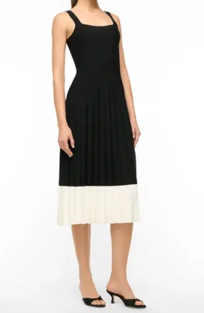 Staud Ellison Dress - Black/Ivory Bodycon unclassified dresses
