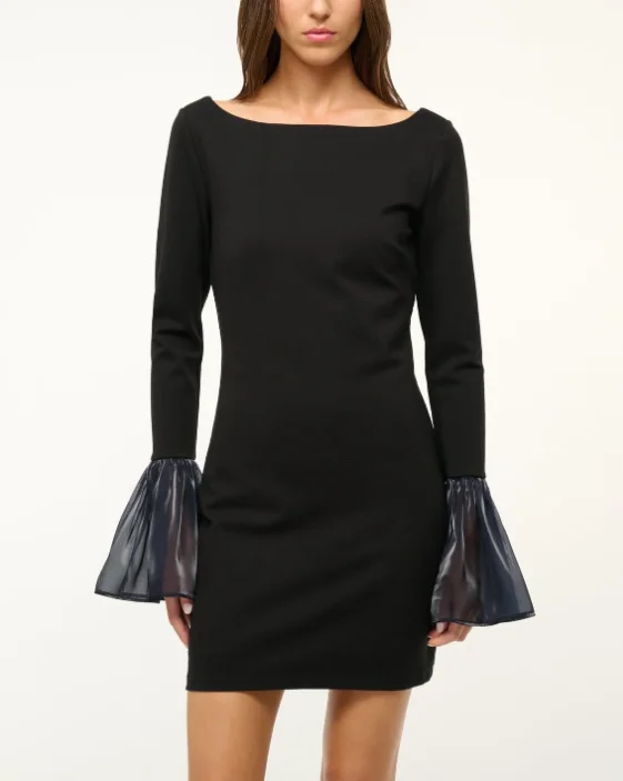 Staud Hawthorne Dress - Black Ruffled unclassified dresses