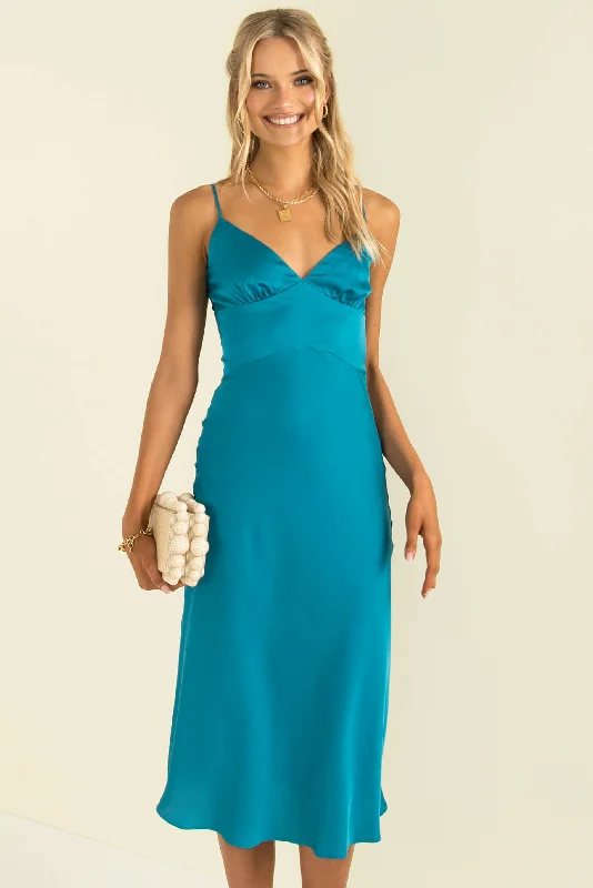 Tyra Dress / Teal Cocktail unclassified dresses