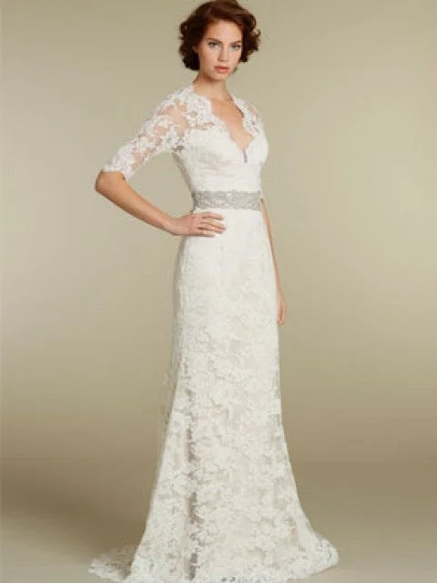 Other Lace Three-Quarter Sleeve, Sweetheart Neckline, Ke Lace Dress Day